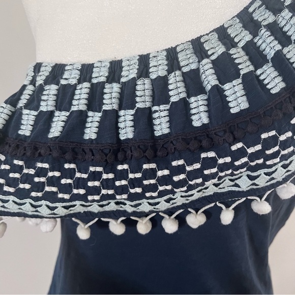 By Anthropologie Pom-Tassel One-Shoulder Top | Size Medium| - Picture 6 of 10